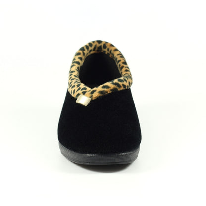 Paloma Leopard Trim Full Ladies Slipper