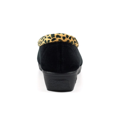 Paloma Leopard Trim Full Ladies Slipper