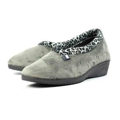 Lunar Ladies Paloma Leopard Trim Full Slipper