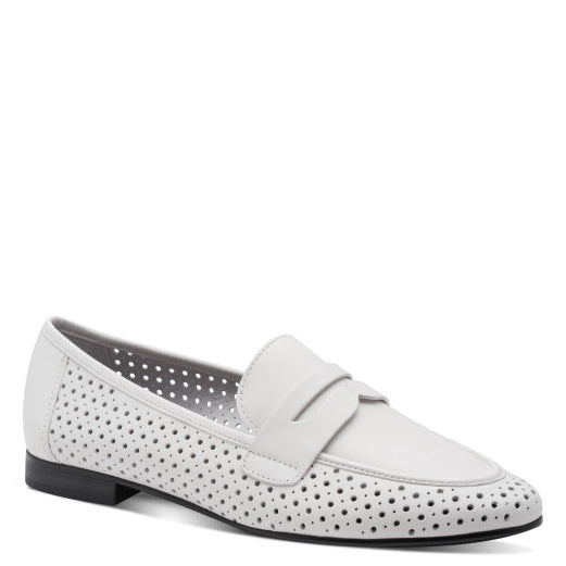 Marco Tozzi Ladies White Low Heel Loafer