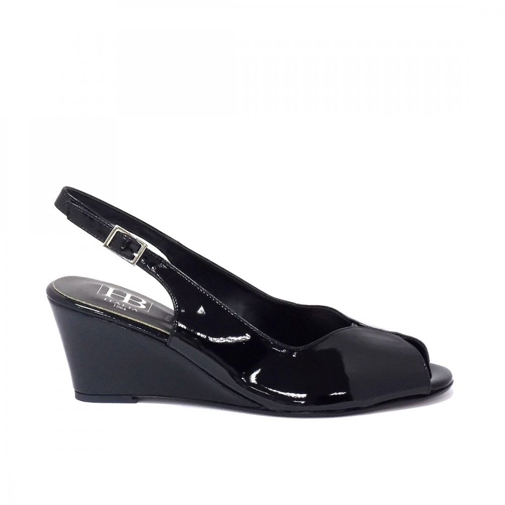 Patent Wedge Sandal