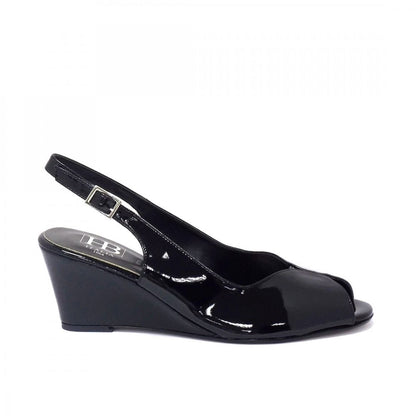 Patent Wedge Sandal