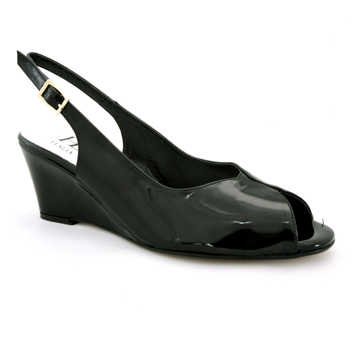 Patent Wedge Sandal