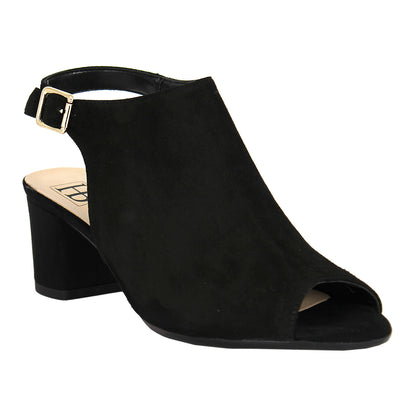 Mid Heel Open Toe Sandal