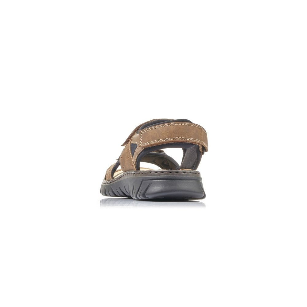 Rieker Men's Sandal Adjustable Straps Tan
