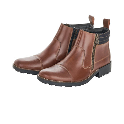 Rieker Mens Zip Sided Ankle Boot