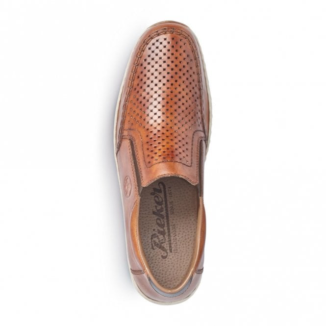 Rieker Mens Slip On Shoe Tan