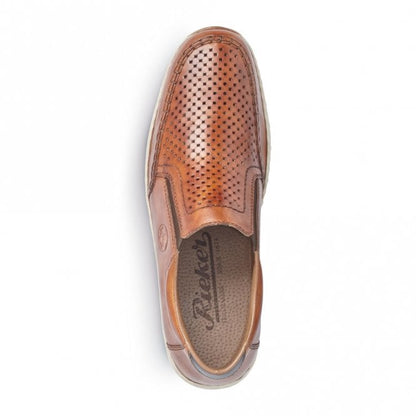 Rieker Mens Slip On Shoe Tan