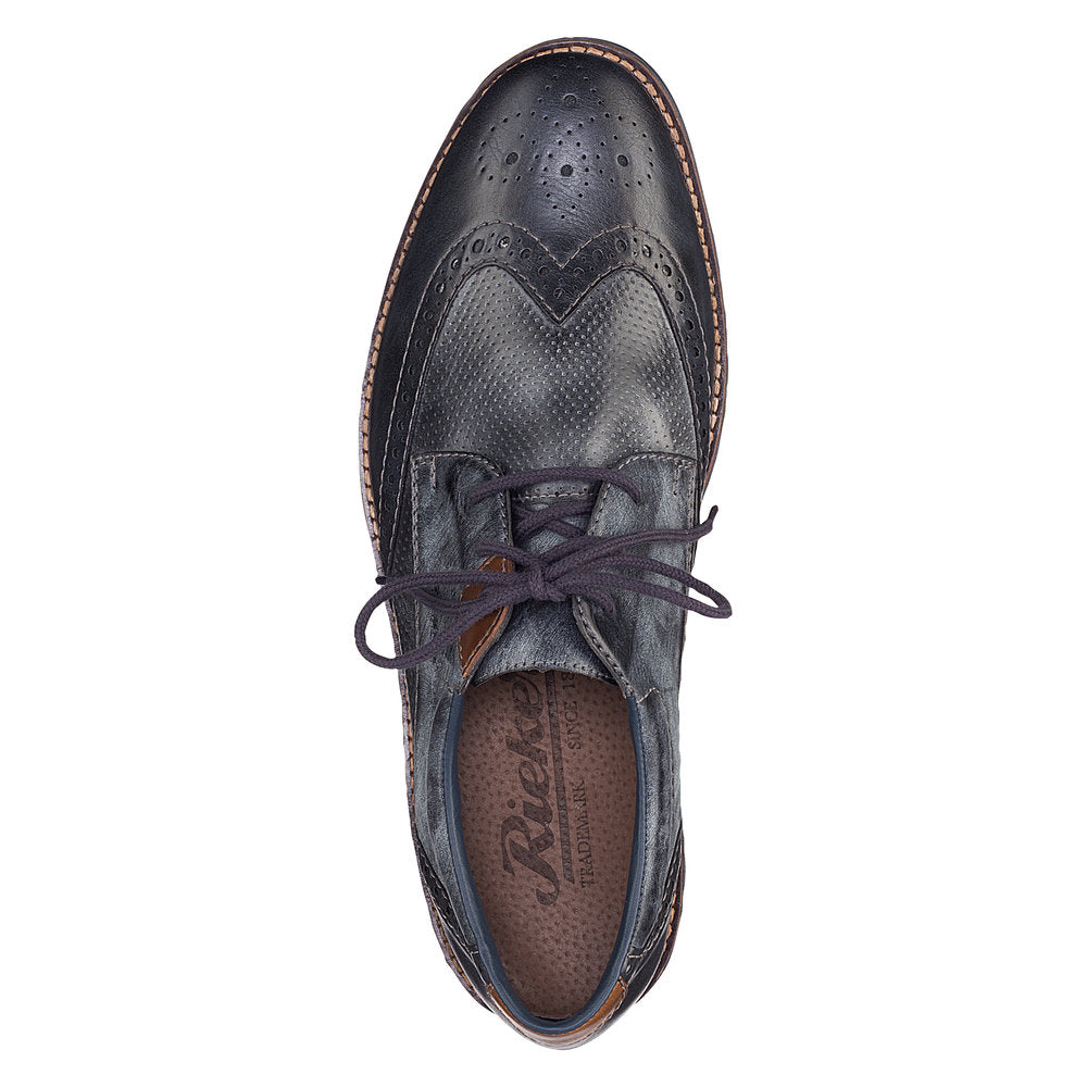 Rieker Gents Lace Up Shoe Blue