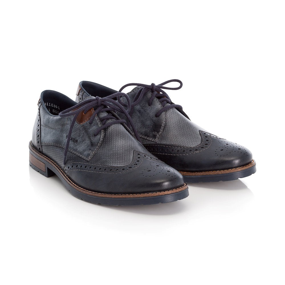 Rieker Gents Lace Up Shoe Blue