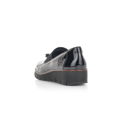 Rieker Ladies Flat Tassle front Shoe