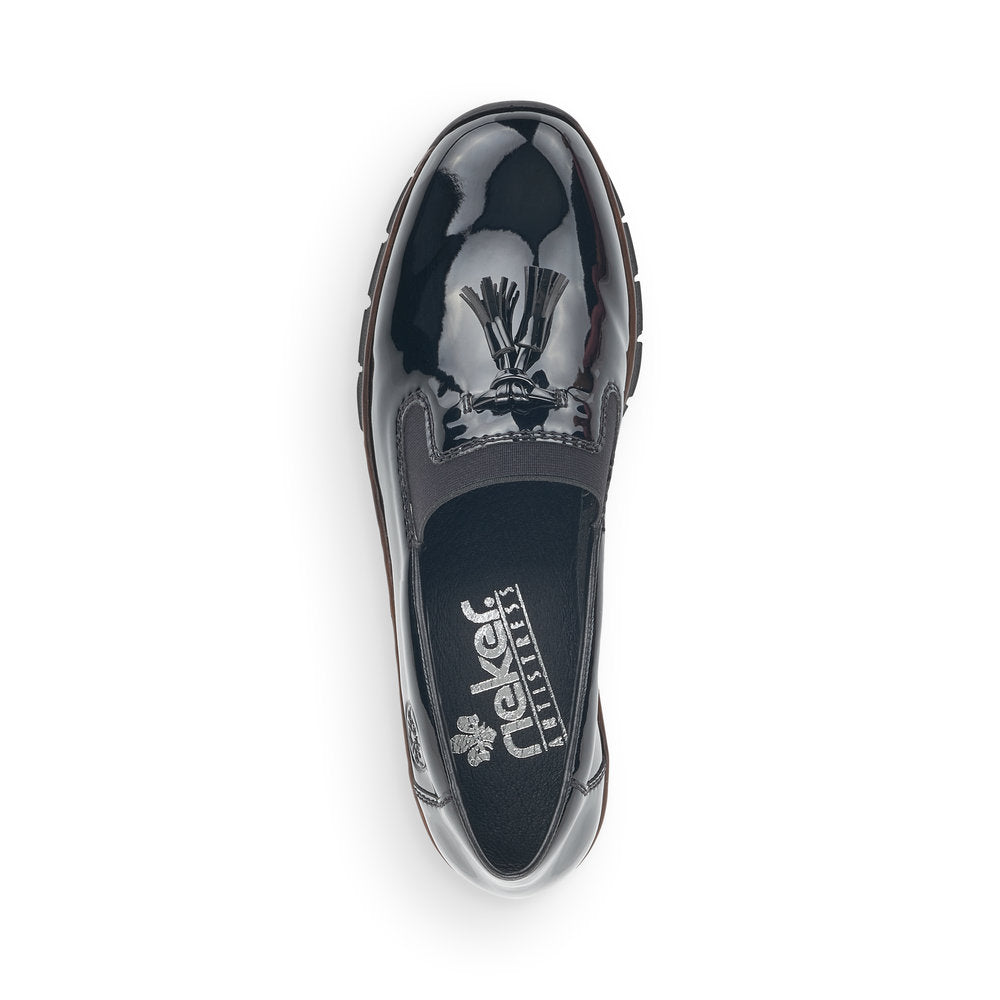 Rieker Ladies Flat Tassle front Shoe