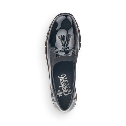 Rieker Ladies Flat Tassle front Shoe