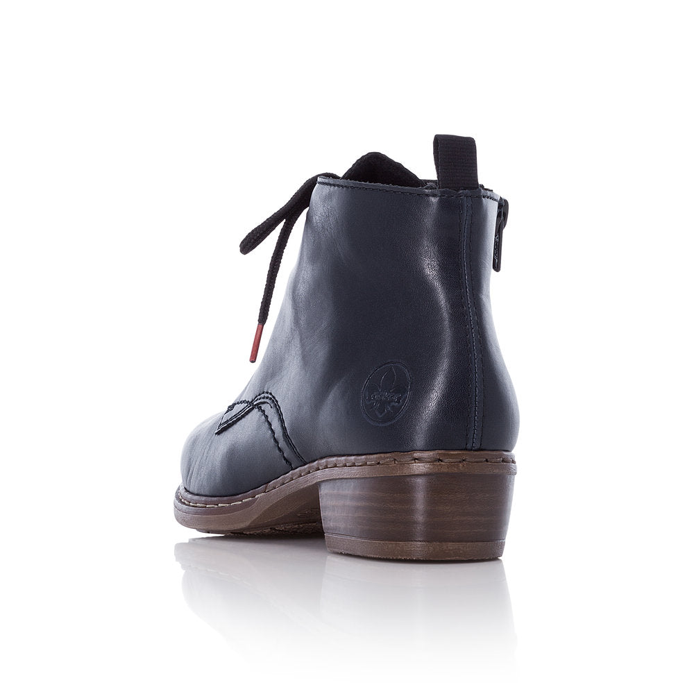 Rieker Ladies Lace Up Ankle Boot Navy