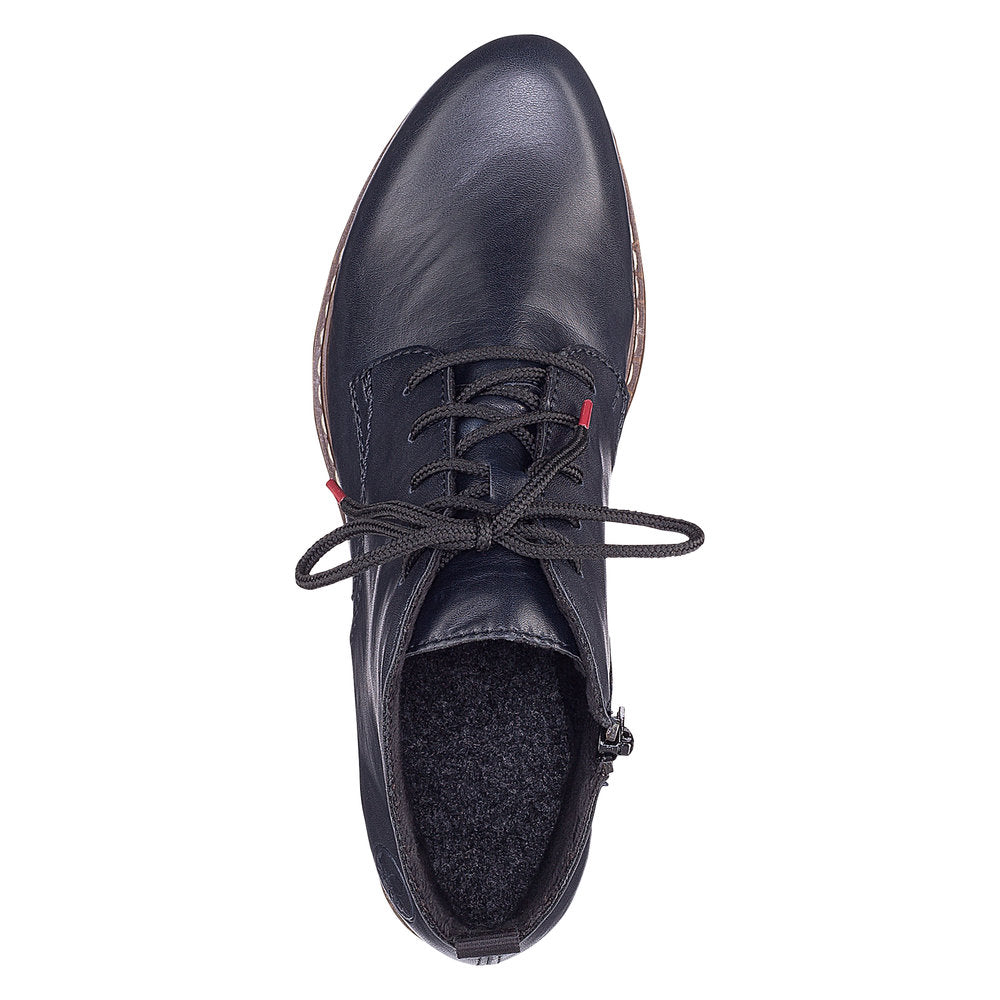 Rieker Ladies Lace Up Ankle Boot Navy