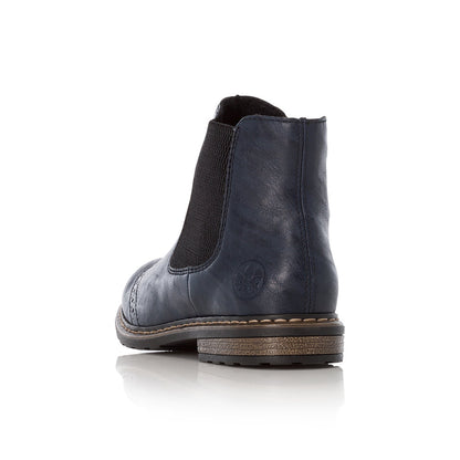 Rieker Ladies Brouge Trim Ankle Boot