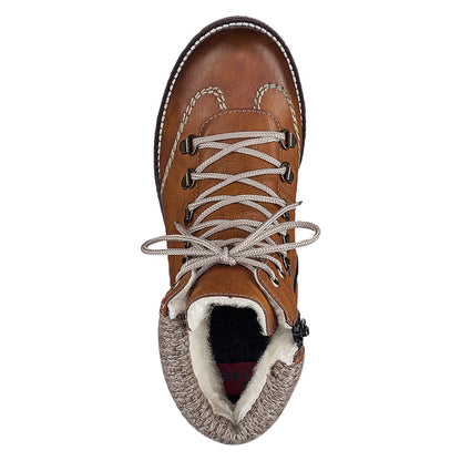 Rieker Ladies Hiker Tan Ankle Boot