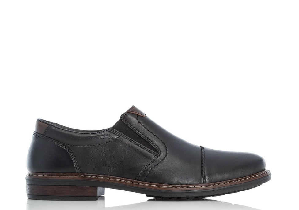 Rieker Mens Slip On shoe Black