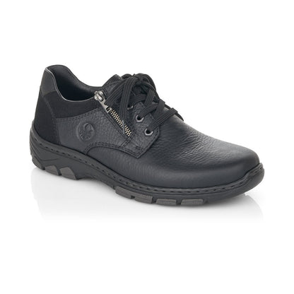 Rieker Mens Lace Up Shoe Black