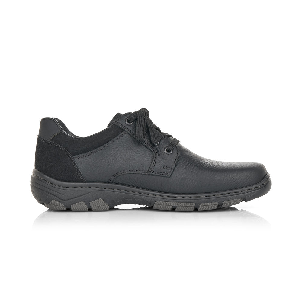 Rieker Mens Lace Up Shoe Black