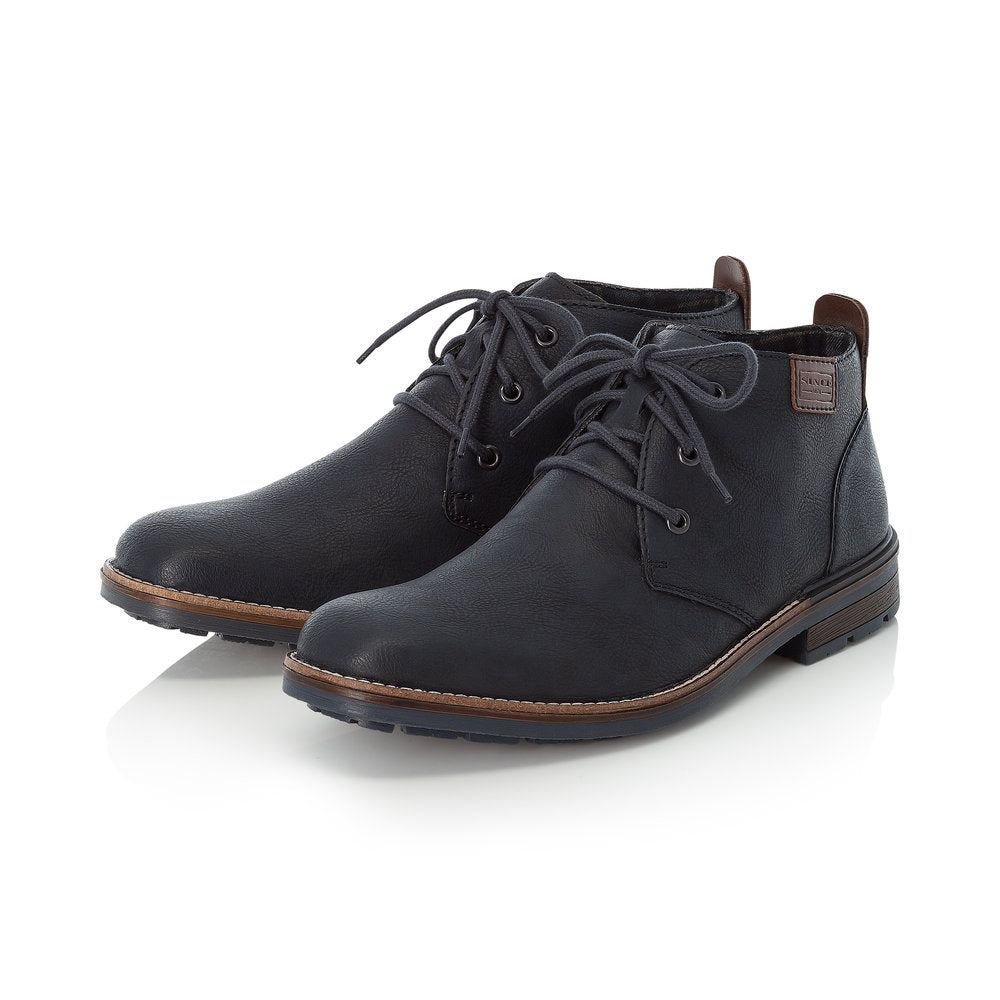 Rieker Mens Lace Up Chukka Boot Navy