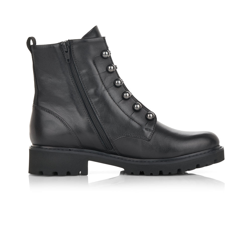 Remonte Ladies Faux Lace Up Chunky Ankle Boot
