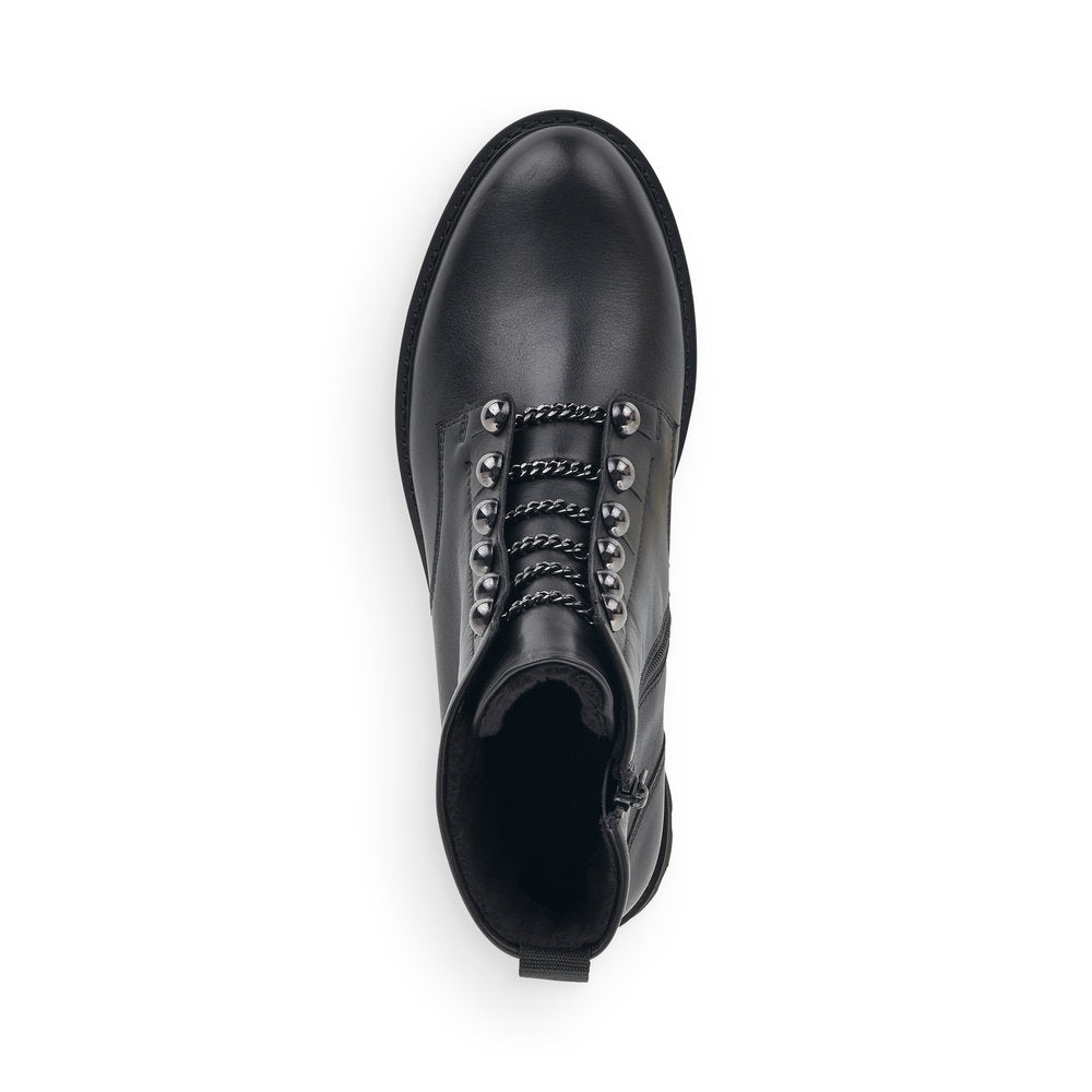 Remonte Ladies Faux Lace Up Chunky Ankle Boot