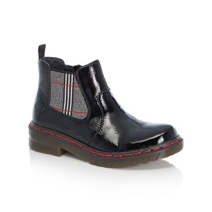 Rieker Ladies Elastic Sided Chunky Sole Ankle Boot
