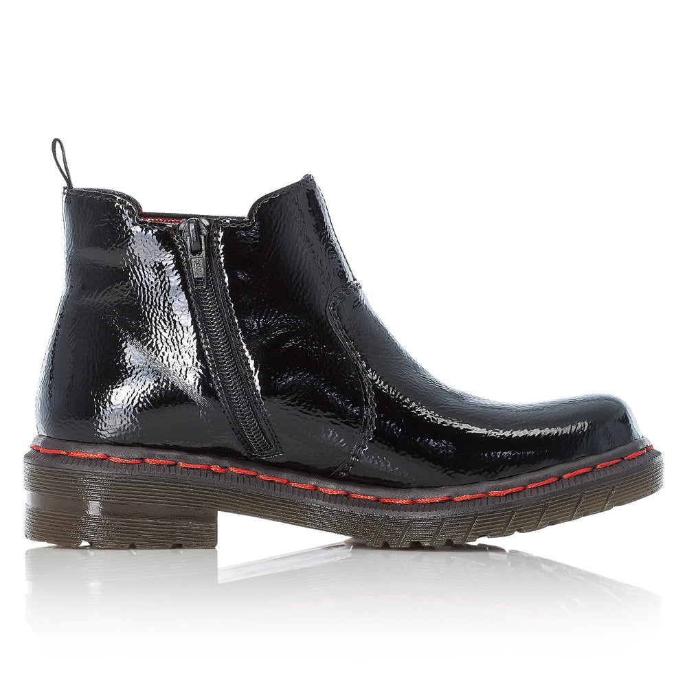 Rieker Ladies Elastic Sided Chunky Sole Ankle Boot