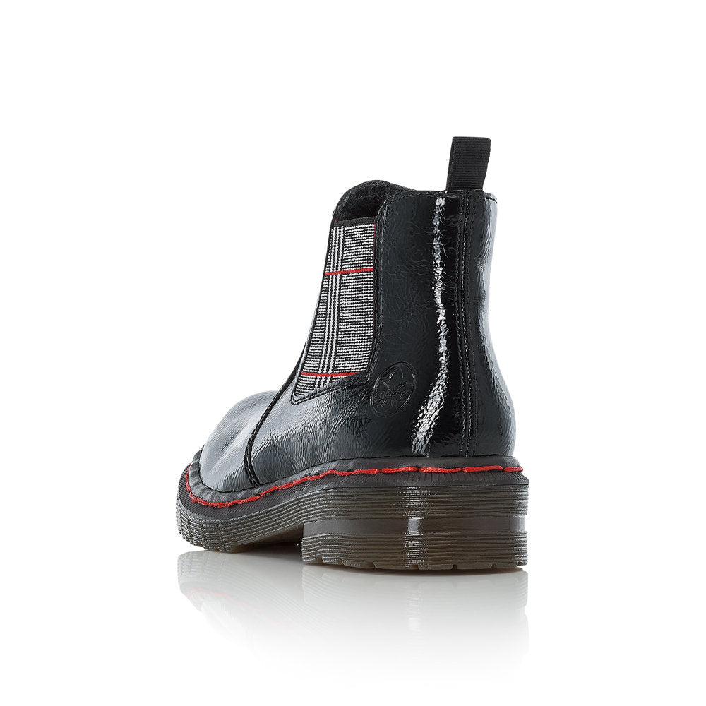Rieker Ladies Elastic Sided Chunky Sole Ankle Boot