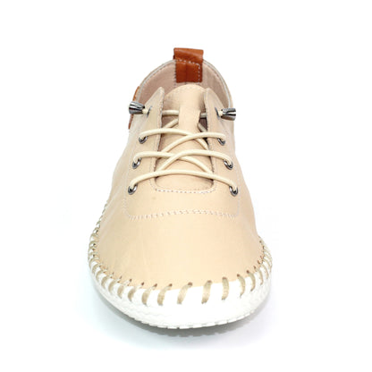 Lunar Ladies St Ives Leather Plimsole