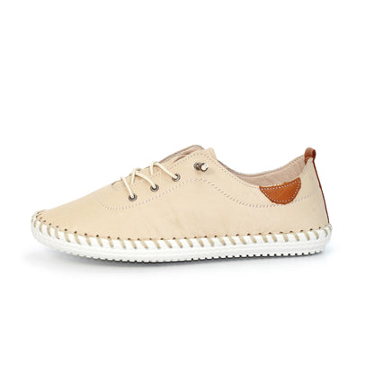 Lunar Ladies St Ives Leather Plimsole