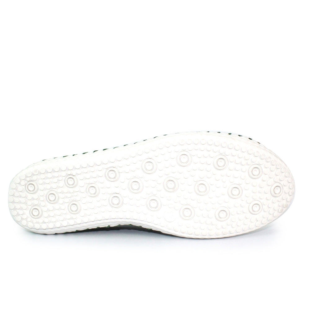 Lunar St Ives ladies Elastic Tie Leather Casual Shoe