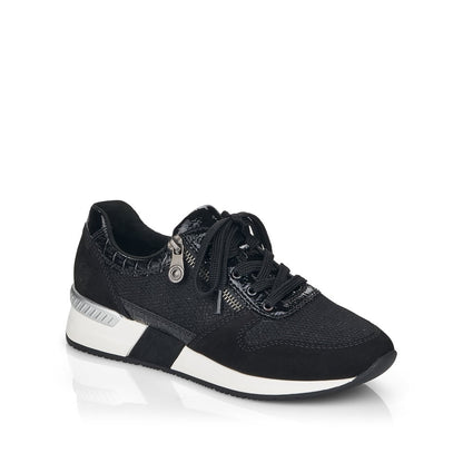 Rieker Ladies Lace Up Sneaker White Sole