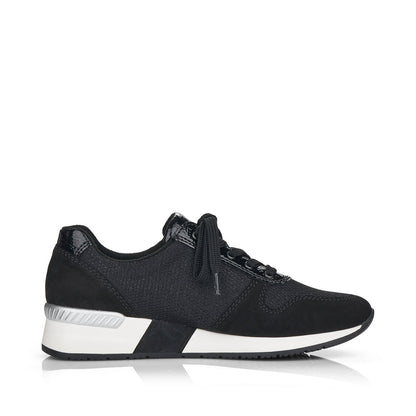 Rieker Ladies Lace Up Sneaker White Sole