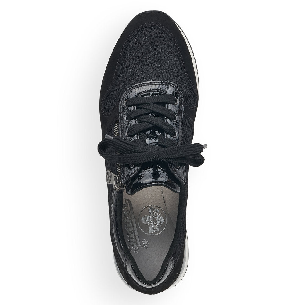 Rieker Ladies Lace Up Sneaker White Sole