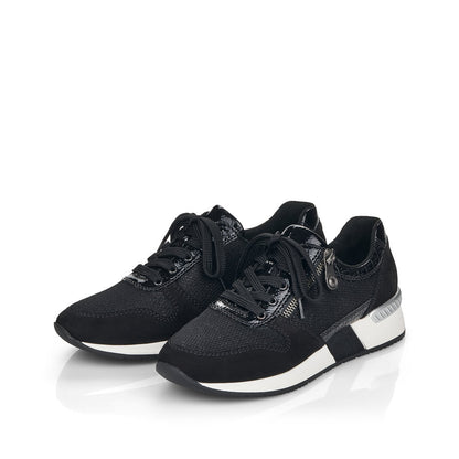 Rieker Ladies Lace Up Sneaker White Sole