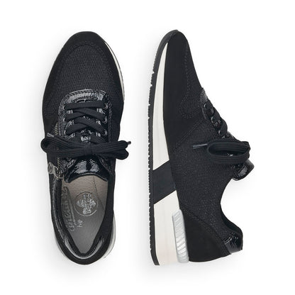 Rieker Ladies Lace Up Sneaker White Sole