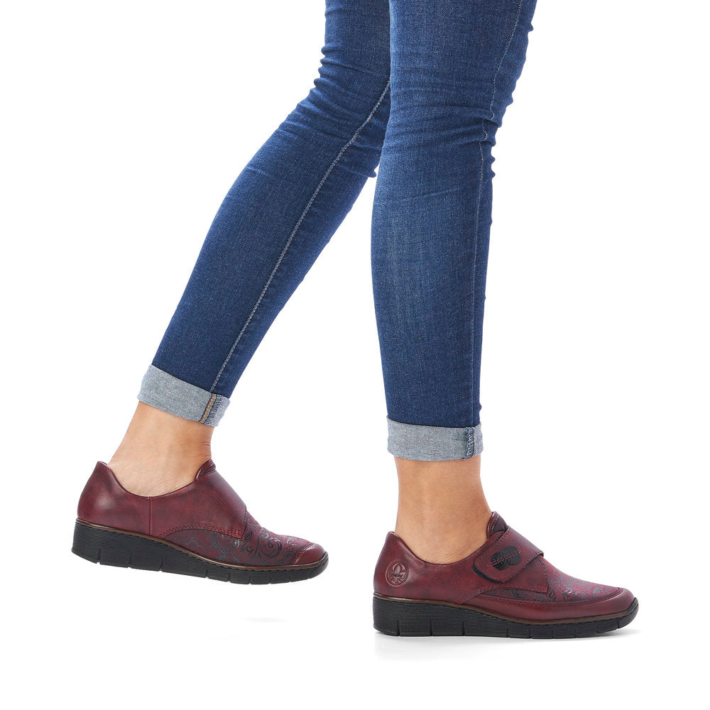 Rieker Ladies Wide Fit Velcro Shoe