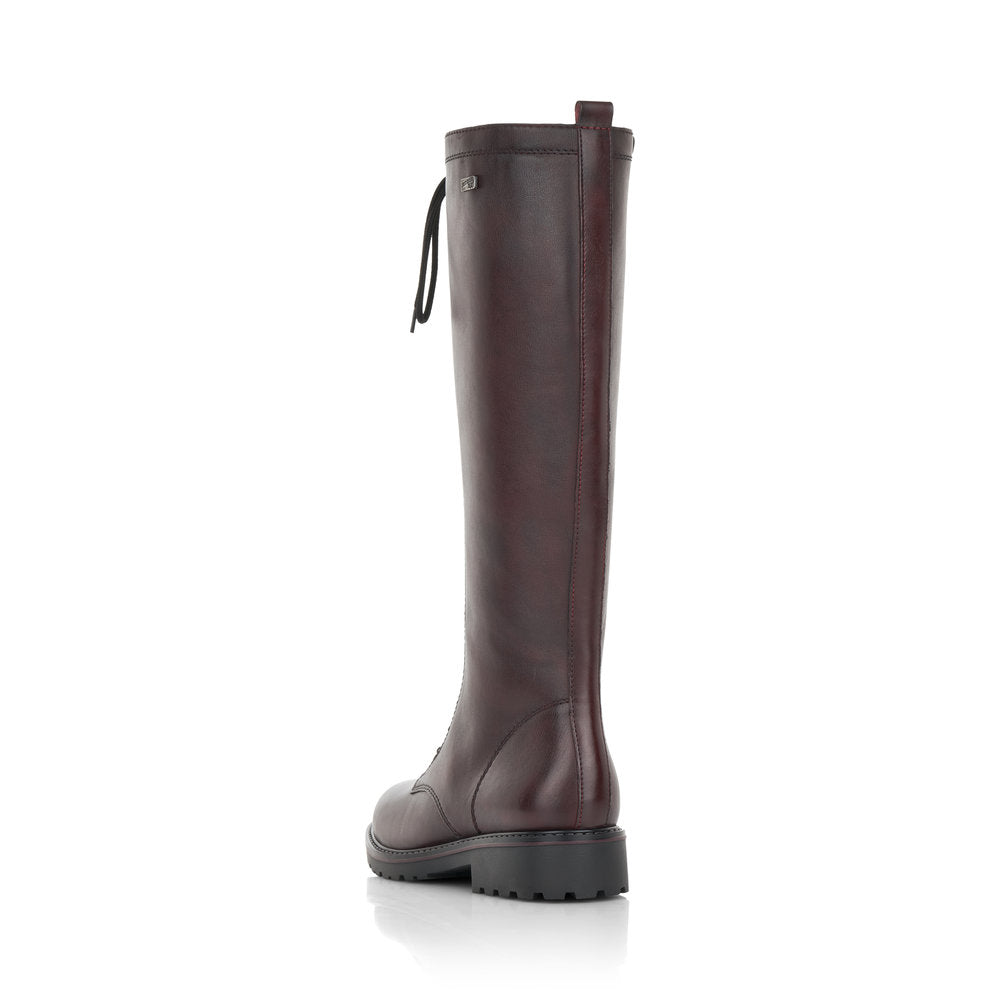 Remonte Ladies Lace Front Flat Long Leg Boot