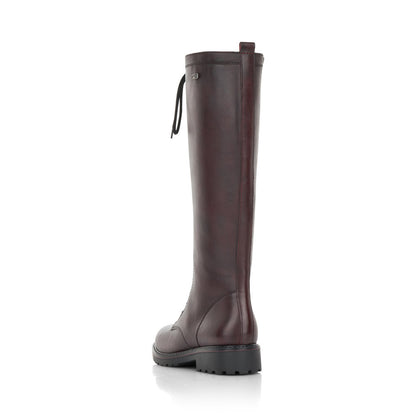 Remonte Ladies Lace Front Flat Long Leg Boot