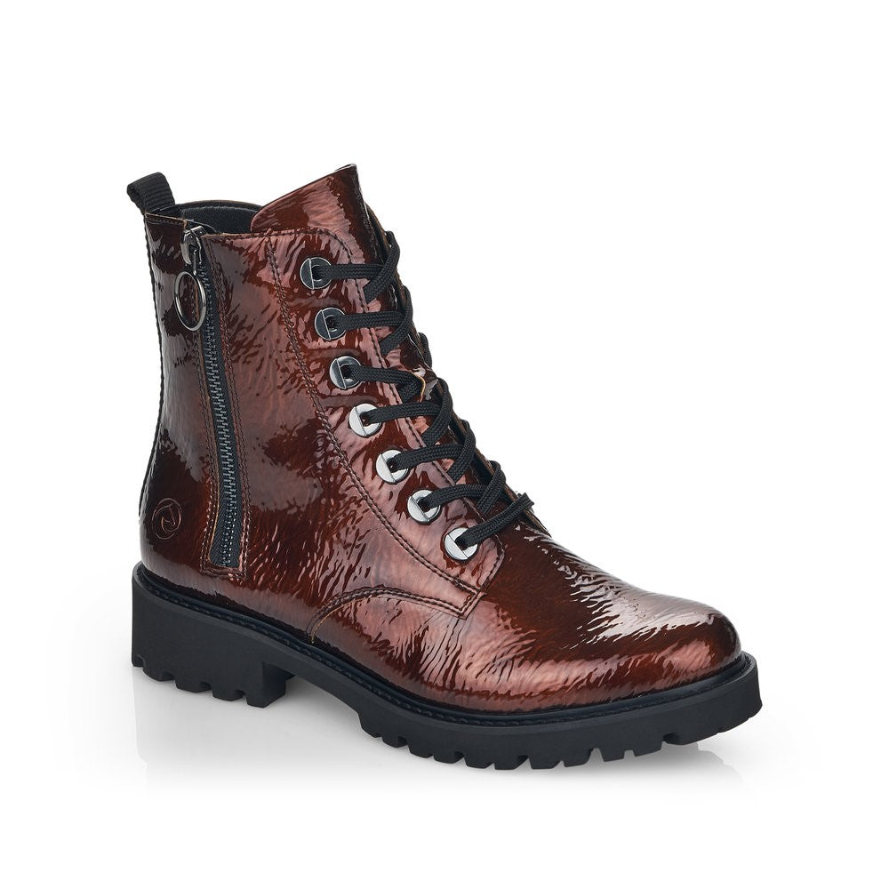 Remonte Ladies Chunky Soled Lace Up Ankle Boot