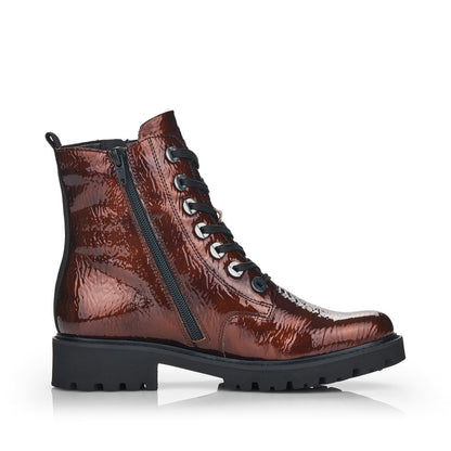 Remonte Ladies Chunky Soled Lace Up Ankle Boot