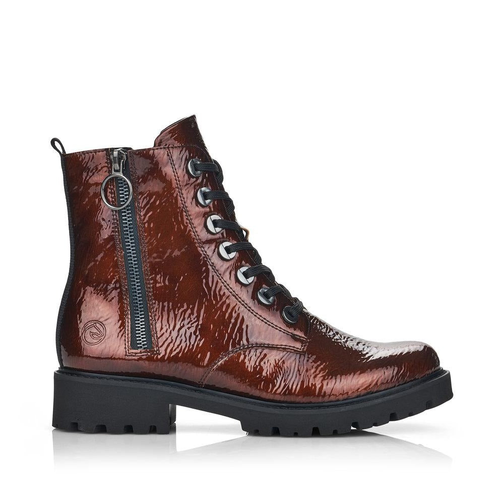 Remonte Ladies Chunky Soled Lace Up Ankle Boot