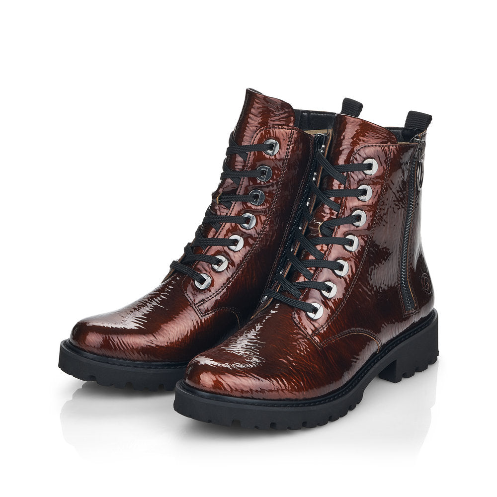 Remonte Ladies Chunky Soled Lace Up Ankle Boot