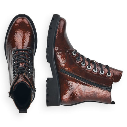 Remonte Ladies Chunky Soled Lace Up Ankle Boot