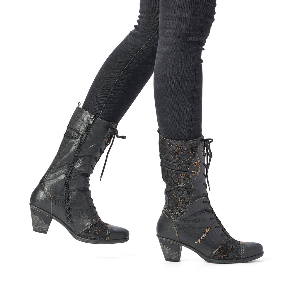Remonte ladies Mid Calf Heeled Boot