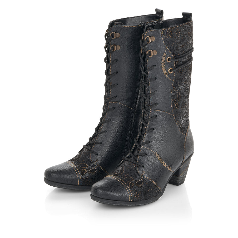 Remonte ladies Mid Calf Heeled Boot