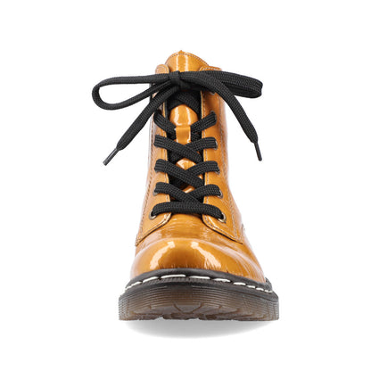 Rieker Ladies Lace Up Patent Ankle Boot