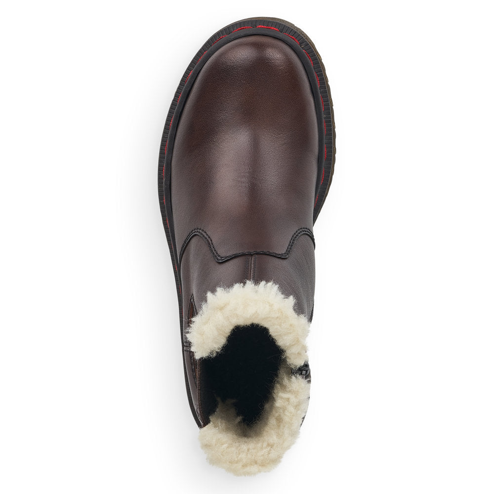 Rieker Ladies Chunky Sole Elastic Side Ankle Boot